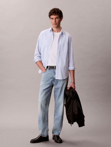 Calvin Klein - Quần Jean Dài Nam 90s Taper Driftwood Blue Jean