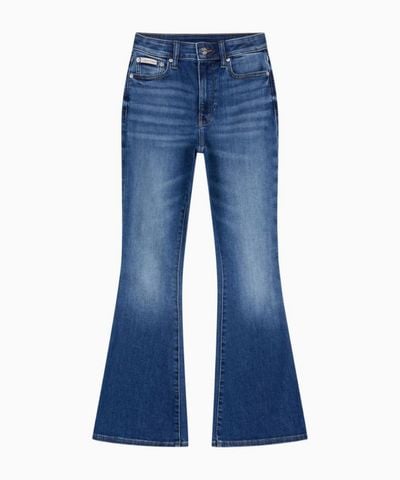 Calvin Klein - Quần Jean Dài Nữ High Rise Flare Indigo Station