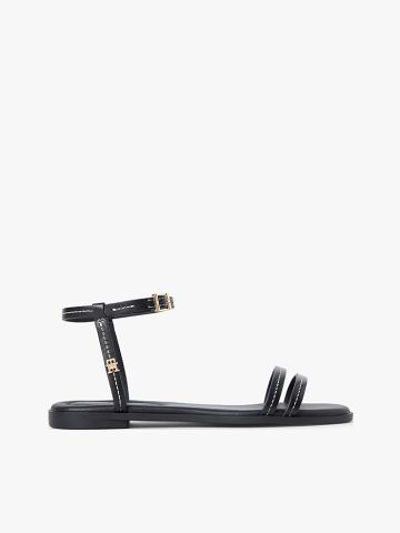 Tommy Hilfiger - Xăng Đan Nữ Leather Contrast Topstitch Flat Sandals