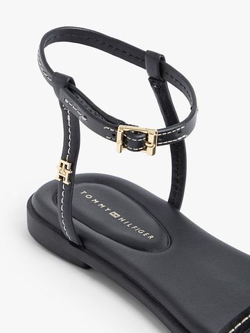 Tommy Hilfiger - Xăng Đan Nữ Leather Contrast Topstitch Flat Sandals