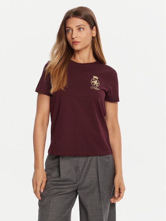 Tommy Hilfiger - Áo thun tay ngắn nữ TH Gold Crest Regular Tee