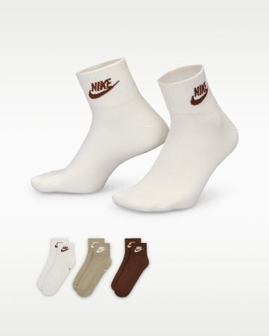 Nike - Vớ Thể Thao Unisex Sportswear Everyday Essential Ankle 3 Pairs