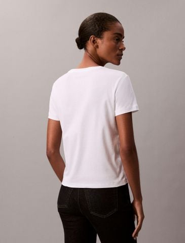 Calvin Klein - Áo thun thời trang nữ Supima Cotton Nano Logo T-Shirt