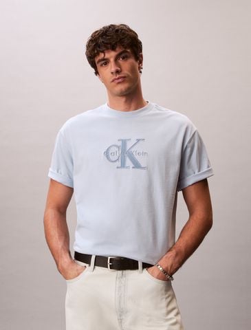 Calvin Klein - Áo Thun Tay Ngắn Nam Relaxed Logo Appliqué T-shirt