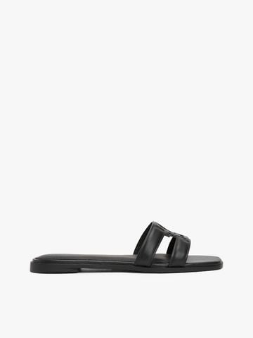 Tommy Hilfiger - Dép Quai Ngang Nữ Leather TH Monogram Mules
