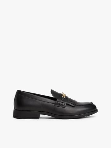 Tommy Hilfiger - Giày tây nữ Leather TH Monogram Chain Loafers