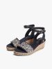 Tommy Hilfiger - Giày Thời Trang Nữ Logo Plaque Jacquard Wedge Heel Espadrilles