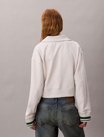 Calvin Klein - Áo nỉ thể thao nữ French Terry Quarter Zip Sweatshirt