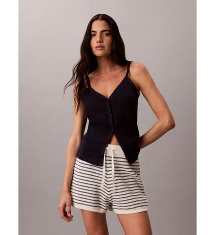 Calvin Klein - Quần Ngắn Thể Thao Nữ Striped Stitch Shorts