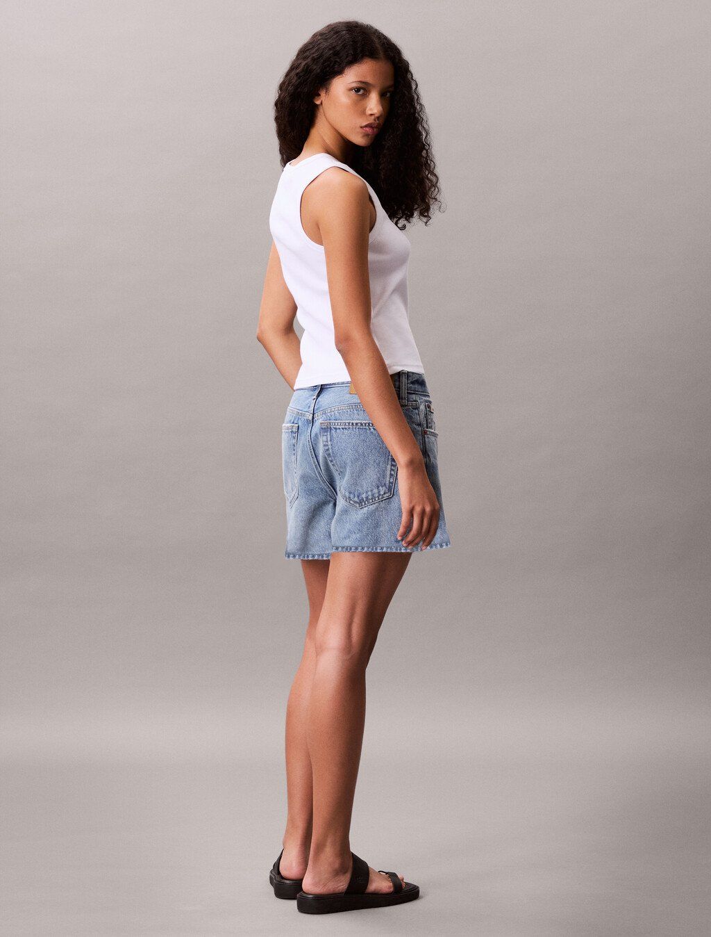 Calvin Klein - Áo ba lỗ nữ Cotton Stretch Rib Tank Top