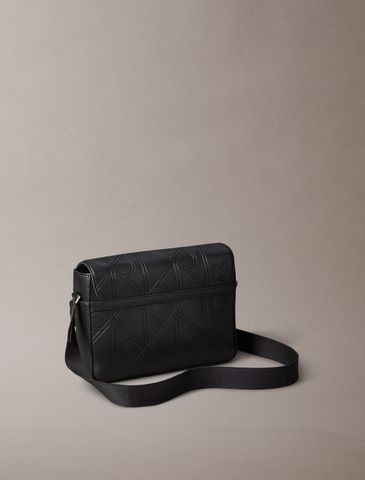 Calvin Klein - Túi Đeo Chéo Nam Emblem AOP Emboss Flap Messenger