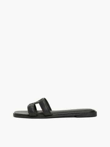 Tommy Hilfiger - Dép Quai Ngang Nữ Leather TH Monogram Mules
