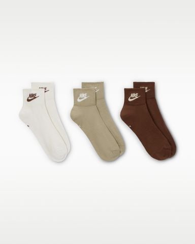 Nike - Vớ Thể Thao Unisex Sportswear Everyday Essential Ankle 3 Pairs
