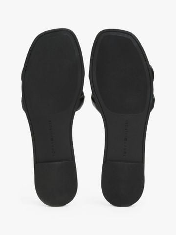 Tommy Hilfiger - Dép Quai Ngang Nữ Leather TH Monogram Mules
