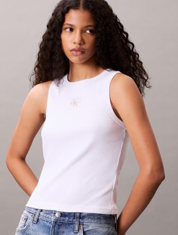 Calvin Klein - Áo ba lỗ nữ Cotton Stretch Rib Tank Top - 3