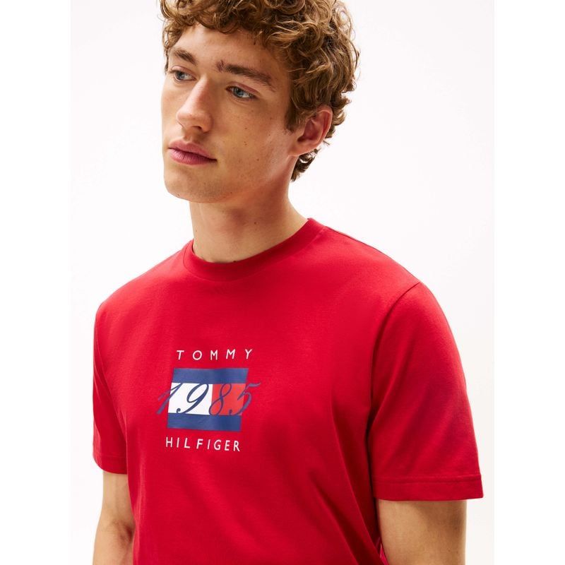 Tommy Hilfiger - Áo thun tay ngắn nam Linear Flag Graphic Tee