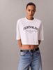 Calvin Klein - Áo Thun Tay Ngắn Nữ Cropped Varsity Logo T-shirt