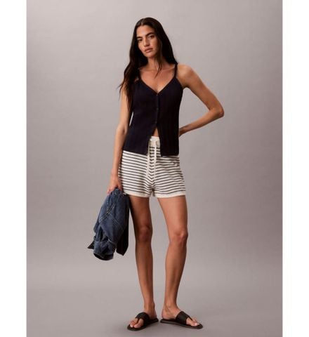 Calvin Klein - Quần Ngắn Thể Thao Nữ Striped Stitch Shorts