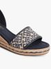 Tommy Hilfiger - Giày Thời Trang Nữ Logo Plaque Jacquard Wedge Heel Espadrilles