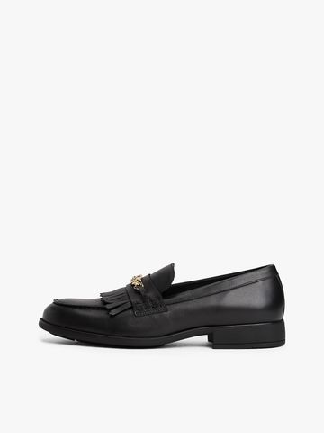 Tommy Hilfiger - Giày tây nữ Leather TH Monogram Chain Loafers