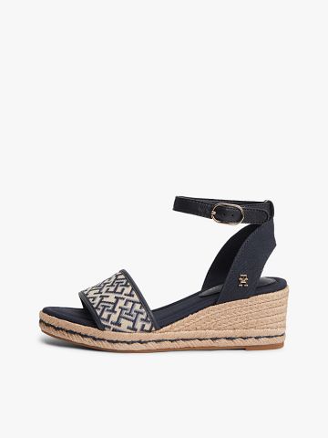 Tommy Hilfiger - Giày Thời Trang Nữ Logo Plaque Jacquard Wedge Heel Espadrilles