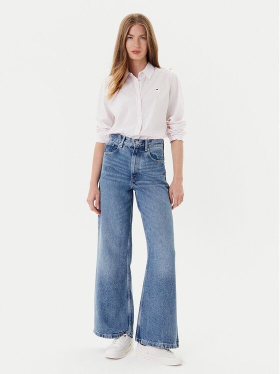 Tommy Hilfiger - Quần jeans ống rộng nữ Lana High Rise Wide Leg Jeans