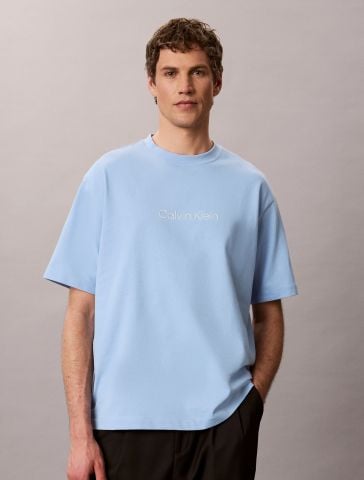 Calvin Klein - Áo Thun Tay Ngắn Nam Standard Logo Relaxed Tee