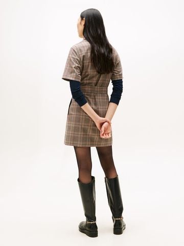 Tommy Hilfiger - Đầm nữ Check Relaxed Short Sleeve Mini Shirt Dress