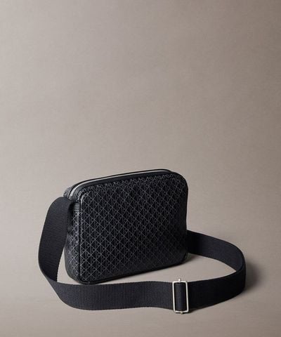 Calvin Klein - Túi Đeo Chéo Nam Emblem All Over Print Coated Canvas Camera Bag - 3
