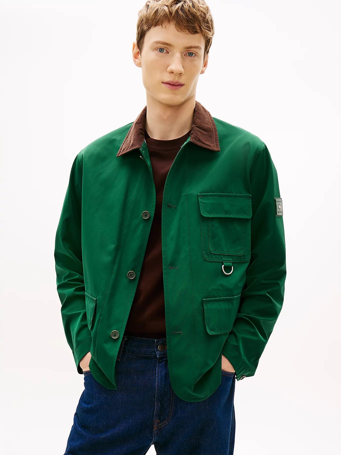 Tommy Hilfiger - Áo khoác tay dài nam Corduroy Collar Water Resistant Barn Jacket