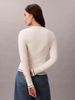 Calvin Klein - Áo Cardigan Nữ Woven Monologo Cable Cardigan