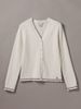 Calvin Klein - Áo Cardigan Nữ Woven Monologo Cable Cardigan