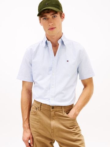 Tommy Hilfiger - Áo sơ mi tay ngắn nam Heritage Oxford Stripe Shirt
