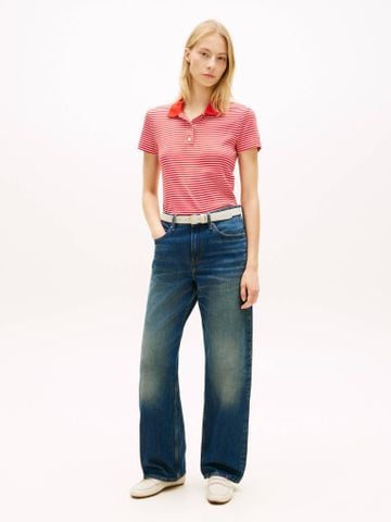 Tommy Hilfiger - Áo Thun Có Cổ Nữ Gold Button Slim Fit Polo