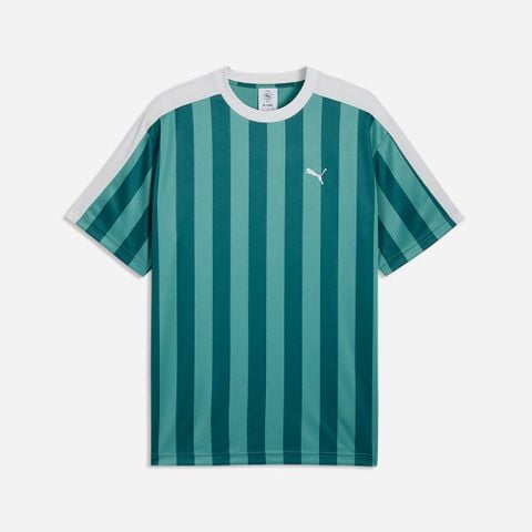 Puma - Áo Thun Tay Ngắn Nam ESS T7 Relaxed Striped Football Jersey