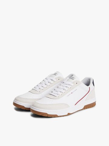 Tommy Hilfiger - Giày Thể Thao Nam Mixed Texture Leather Basketball Trainers