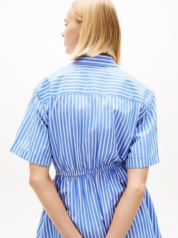 Tommy Hilfiger - Đầm Nữ Stripe Relaxed Poplin Mini Shirt Dress