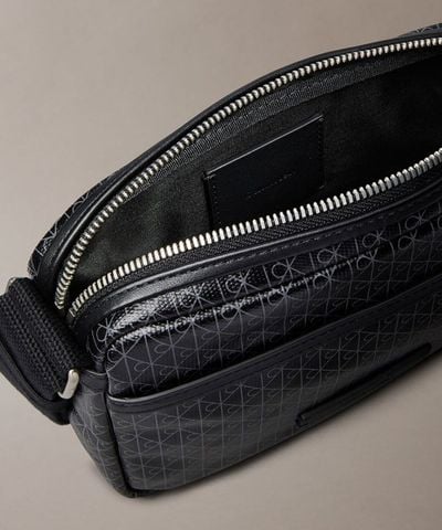 Calvin Klein - Túi Đeo Chéo Nam Emblem All Over Print Coated Canvas Camera Bag - 2