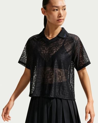 Nike - Áo Tay Ngắn Thể Thao Nữ Sportswear Women's Loose Lace Polo Jersey Top