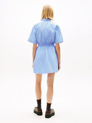Tommy Hilfiger - Đầm Nữ Stripe Relaxed Poplin Mini Shirt Dress