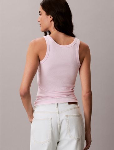 Calvin Klein - Áo Thun Ba Lỗ Nữ Slim Ribbed Cotton Tank Top