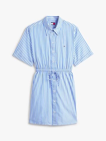 Tommy Hilfiger - Đầm Nữ Stripe Relaxed Poplin Mini Shirt Dress