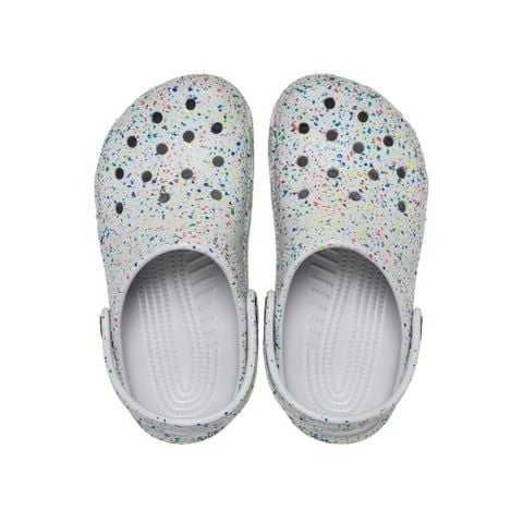 Crocs - Giày Trẻ Em Classic Glow Paint Splatter Clog K Atmosphere Multi