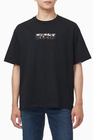 Calvin Klein - Áo phông thời trang nam Block Logo Graphic Relaxed T-Shirt