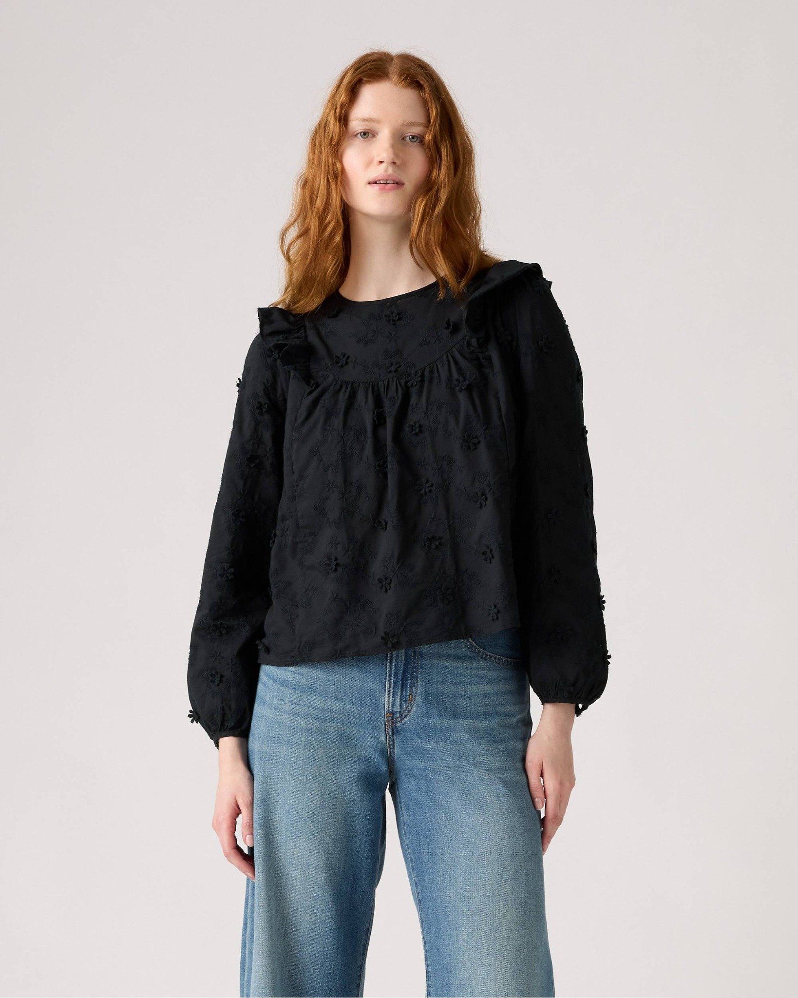 Levi's - Áo thời trang tay dài nữ Women's Mallory Blouse - Anthracite Night