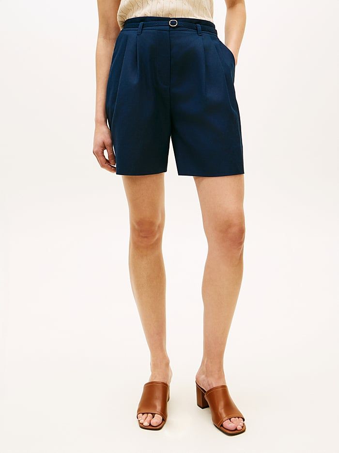 Tommy Hilfiger - Quần Ngắn Nữ Linen Blend Wide Leg Shorts