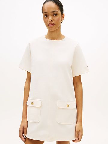 Tommy Hilfiger - Đầm Mini Nữ Gold-Tone Button Mini Shift Dress