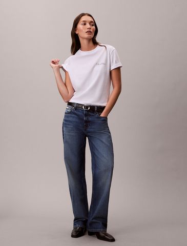 Calvin Klein - Áo Thun Tay Ngắn Nữ Script Logo Graphic Classic T-Shirt