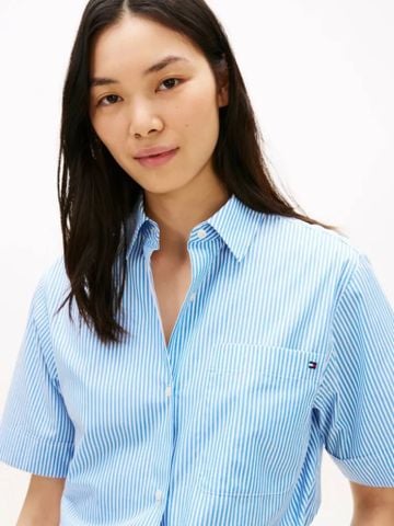 Tommy Hilfiger - Áo Sơ Mi Nữ Essential Poplin Short Sleeve Shirts