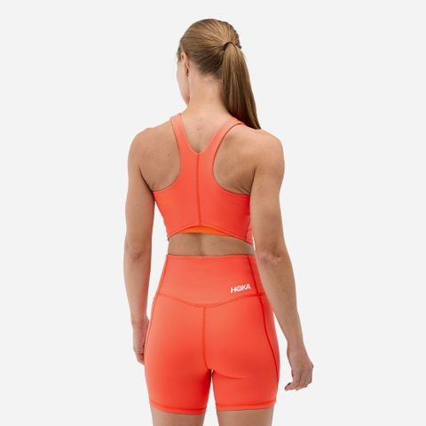 Hoka - Áo Ngực Thể Thao Nữ Women's Light Support Elaro Crop Sport Bra - Orange